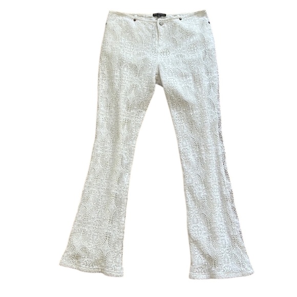 For Joseph Pants - Vintage Y2K White Crochet Pants